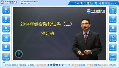 2014年注冊(cè)會(huì)計(jì)師綜合階段考試預(yù)習(xí)班杭建平老師免費(fèi)課程