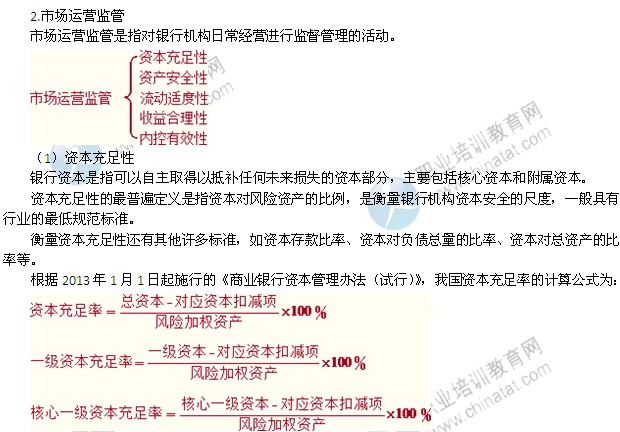 2014年中級(jí)金融專業(yè)精講：銀行業(yè)監(jiān)管的主要內(nèi)容與方法