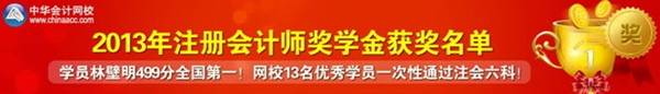 2013年注冊會(huì)計(jì)師獎(jiǎng)學(xué)金獲獎(jiǎng)名單