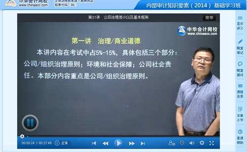 2014年國際注冊內(nèi)部審計(jì)師《內(nèi)部審計(jì)知識要素》基礎(chǔ)班免費(fèi)高清課程