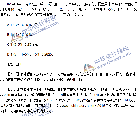 2016初級職稱《經濟法基礎》試題及答案解析