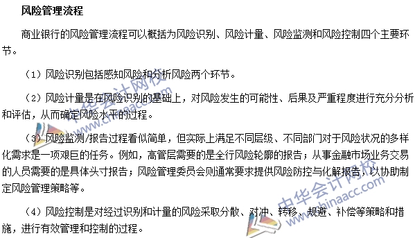 銀行職業(yè)資格法律法規(guī)與綜合能力高頻考點：風(fēng)險管理流程