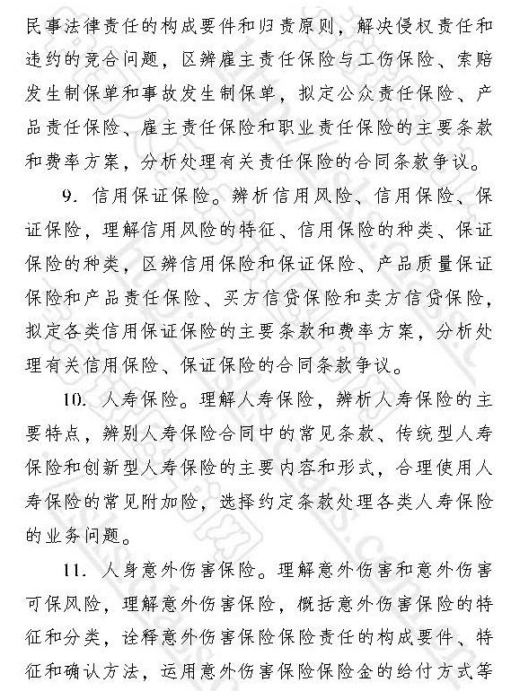 2017經(jīng)濟(jì)師中級(jí)保險(xiǎn)專(zhuān)業(yè)考試大綱
