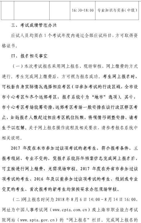 上海2018年經濟師考試報名