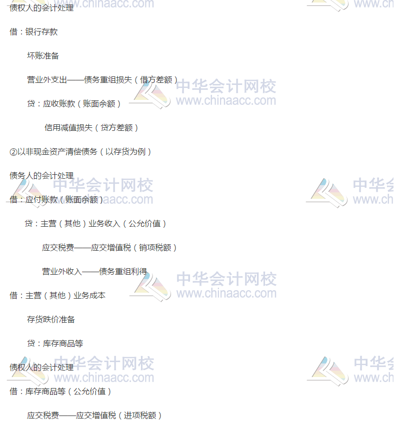 債務(wù)重組的會(huì)計(jì)處理