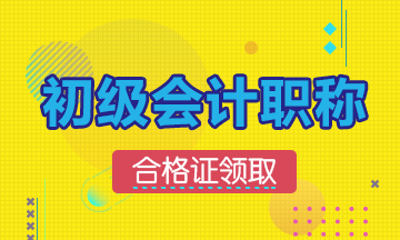 2019南京會計初級什么時候領證？