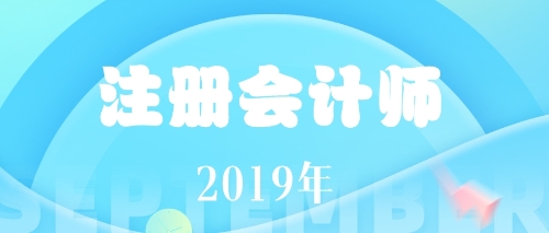注冊(cè)會(huì)計(jì)師2019年