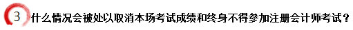 什么情況會(huì)被處以取消本場(chǎng)考試成績和終身不得參加注冊(cè)會(huì)計(jì)師考試？