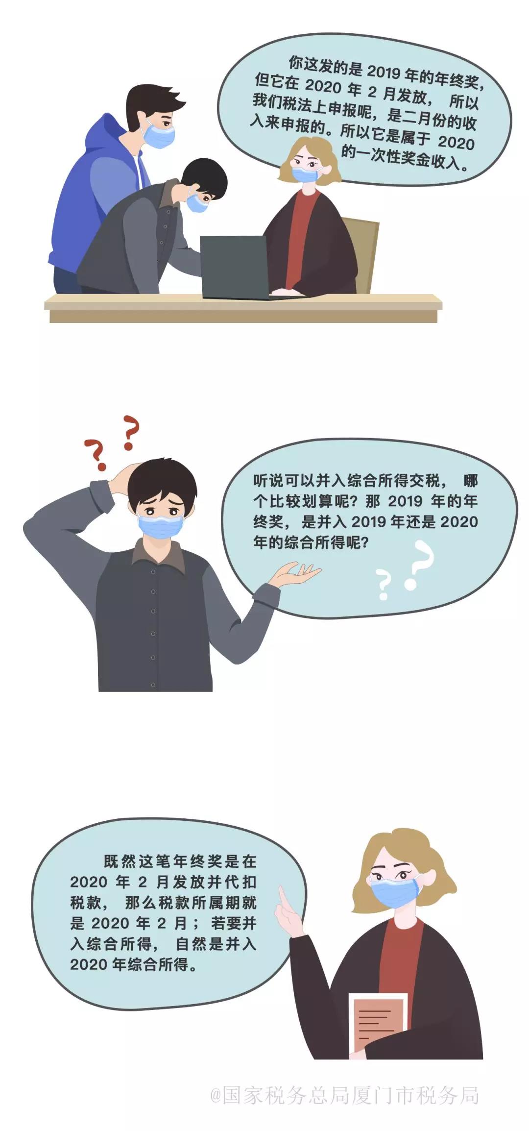 2月份發(fā)的19年年終獎，聽說算20年的？4