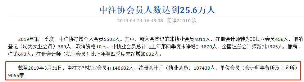 中注協(xié)重要數(shù)據(jù)透漏：2020年CPA將“擴(kuò)招”？！