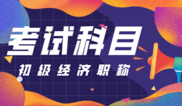 2020年經(jīng)濟(jì)師初級(jí)都考哪些考試科目？