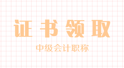 江蘇中級(jí)會(huì)計(jì)證書領(lǐng)取時(shí)間