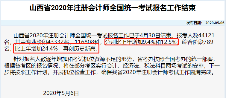 注會(huì)報(bào)考人數(shù)創(chuàng)歷史新高？考試難度或激增 考完初級(jí)考注會(huì)更容易！