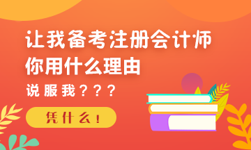 讓我考注冊會計師~你的理由是什么？請你說服我！