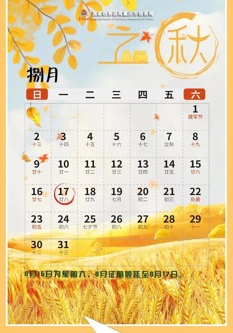 八月申報提醒，錯峰辦稅指南來了！收下這份指南，辦稅不排隊