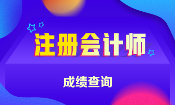 2020寧夏注冊會計師成績查詢時間出了嗎？