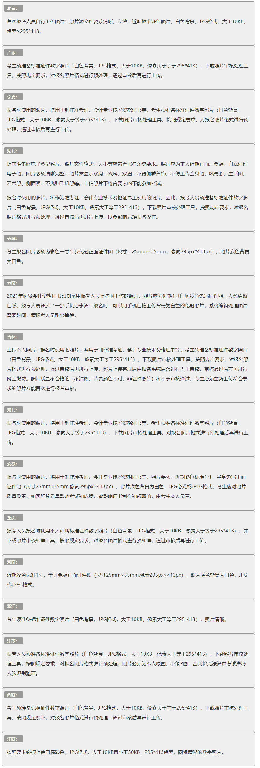 注意！2021年各地初級會計(jì)考試報(bào)名照片上傳有要求！_初級會計(jì)職稱_正保會計(jì)網(wǎng)校