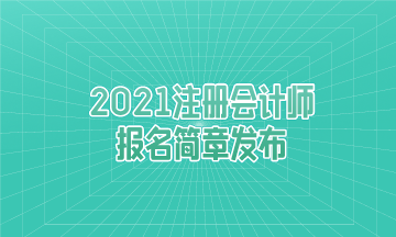 重大消息：2021年注冊(cè)會(huì)計(jì)師報(bào)名簡(jiǎn)章發(fā)布