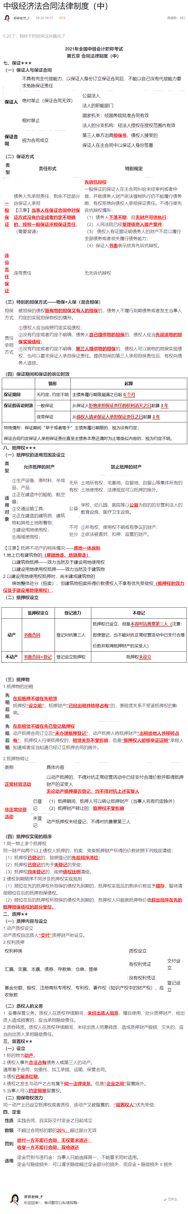 不想整理筆記？王菲菲替你梳理中級會計經(jīng)濟法合同法律制度（中）