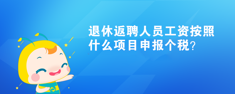 退休返聘人員工資按照什么項目申報個稅？
