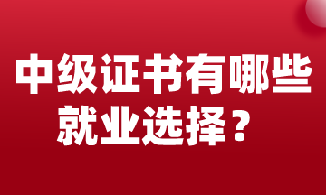 中級(jí)會(huì)計(jì)證書可以有哪些就業(yè)選擇？