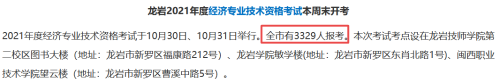 龍巖初中級經濟師參考人數