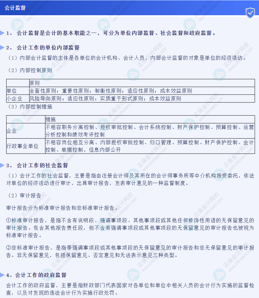 《經(jīng)濟(jì)法基礎(chǔ)》30天重要知識點(diǎn)打卡！第4天：會計(jì)監(jiān)督