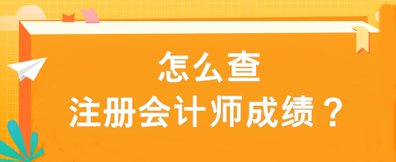 怎么查注冊會計師成績？