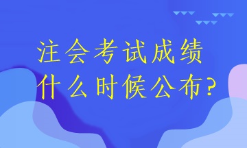 注會(huì)考試成績什么時(shí)候公布?