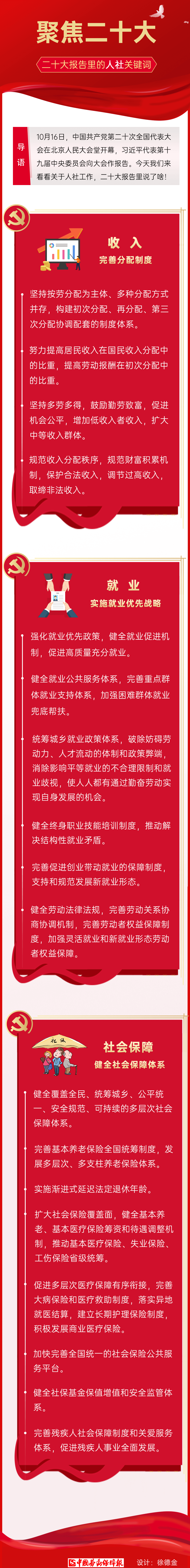 收入、就業(yè)、社保……來看看二十大報(bào)告里的人社關(guān)鍵詞