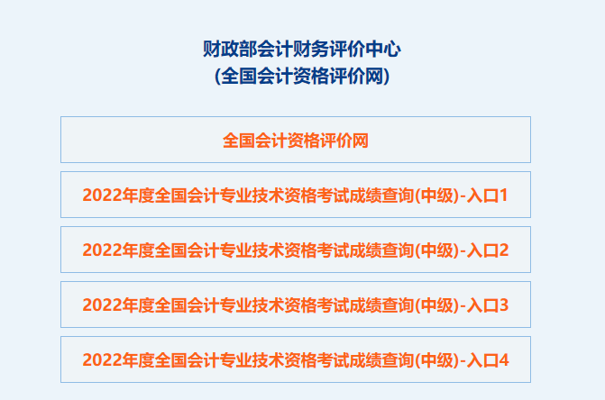 浙江2022年中級會計職稱成績查詢及成績明細(xì)查詢的通知