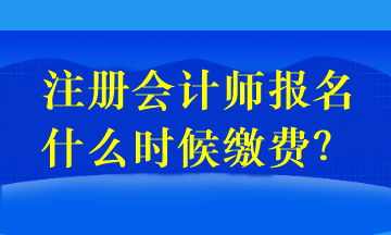 注冊(cè)會(huì)計(jì)師報(bào)名什么時(shí)候繳費(fèi)？