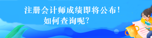 注冊會計師成績即將公布！如何查詢呢？