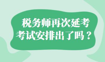 稅務(wù)師再次延考考試安排出了嗎 ？
