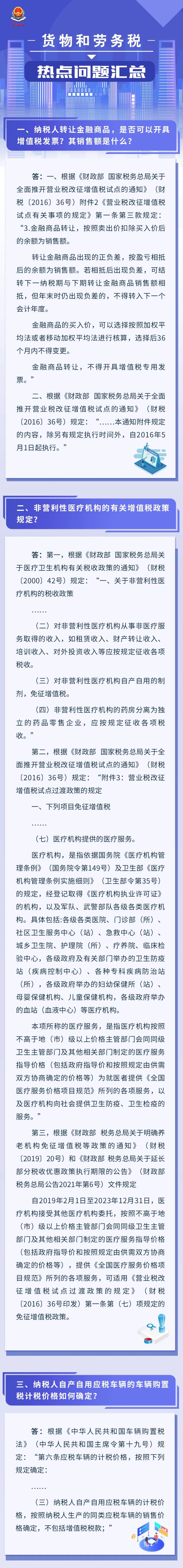 貨物和勞務(wù)稅熱點問題匯總！