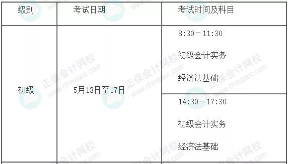 關(guān)于5月初級會計考試的重要提醒！