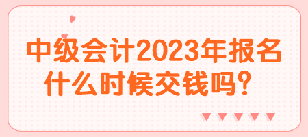 中級(jí)會(huì)計(jì)2023年報(bào)名什么時(shí)候交錢嗎？