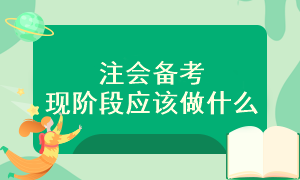 注冊(cè)會(huì)計(jì)師備考現(xiàn)階段應(yīng)該怎么做呢？