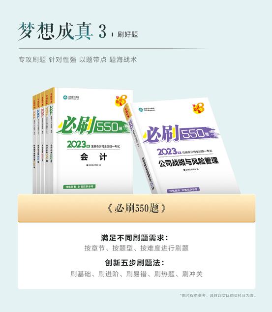 【搶先試讀】2023注會《必刷550題》已現(xiàn)貨！快來買書做題~