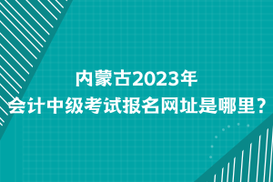內(nèi)蒙古2023年會(huì)計(jì)中級(jí)考試報(bào)名網(wǎng)址是哪里？