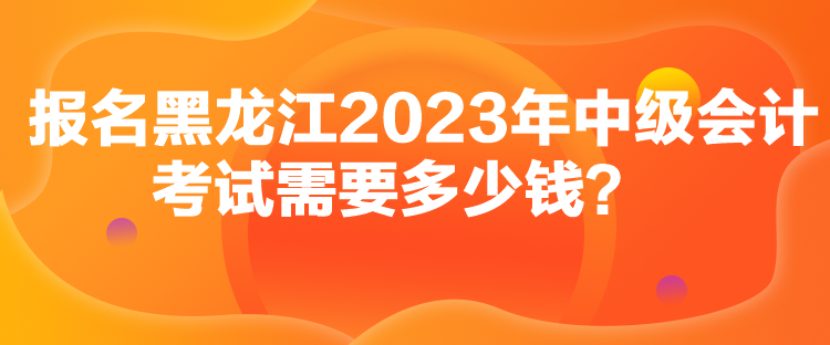 報名黑龍江2023年中級會計考試需要多少錢？