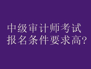 中級審計師考試報名條件要求高嗎？