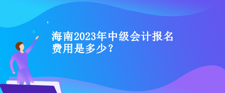 海南2023年中級(jí)會(huì)計(jì)報(bào)名費(fèi)用是多少？