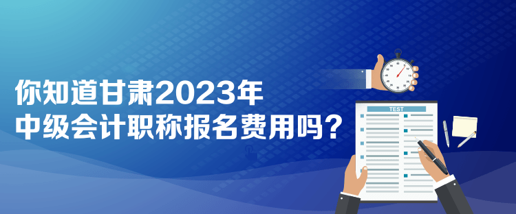  你知道甘肅2023年中級(jí)會(huì)計(jì)職稱報(bào)名費(fèi)用嗎？