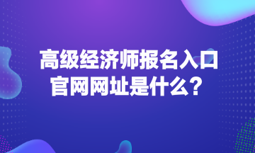 高級(jí)經(jīng)濟(jì)師報(bào)名入口官網(wǎng)網(wǎng)址是什么？