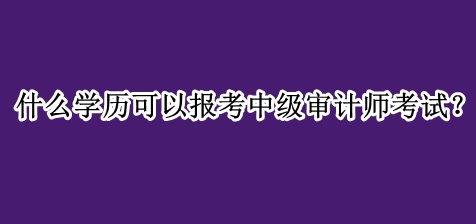 什么學(xué)歷可以報(bào)考中級審計(jì)師考試？