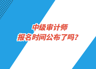 中級(jí)審計(jì)師報(bào)名時(shí)間公布了嗎？