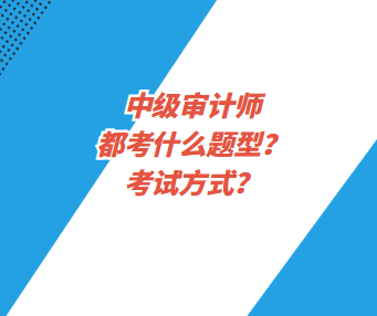 中級(jí)審計(jì)師都考什么題型？考試方式？