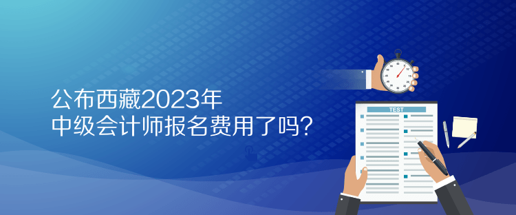 公布西藏2023年中級(jí)會(huì)計(jì)師報(bào)名費(fèi)用了嗎？