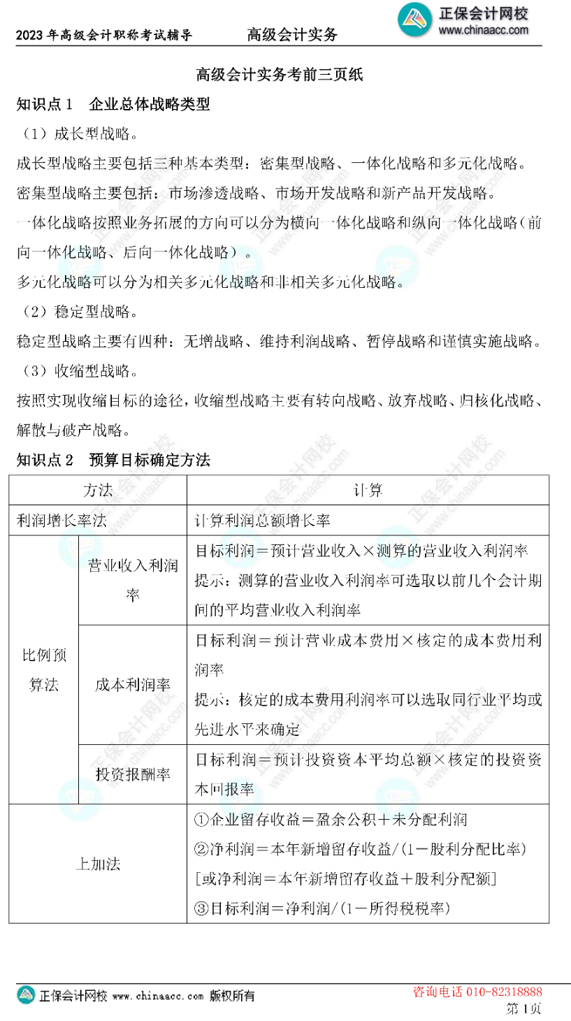 太及時(shí)了！2023高會考前三頁紙！再搶10分！